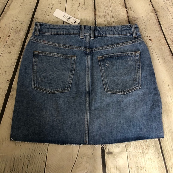 Size 10 Topshop Denim Jean Miniskirt NWT - Picture 6 of 12